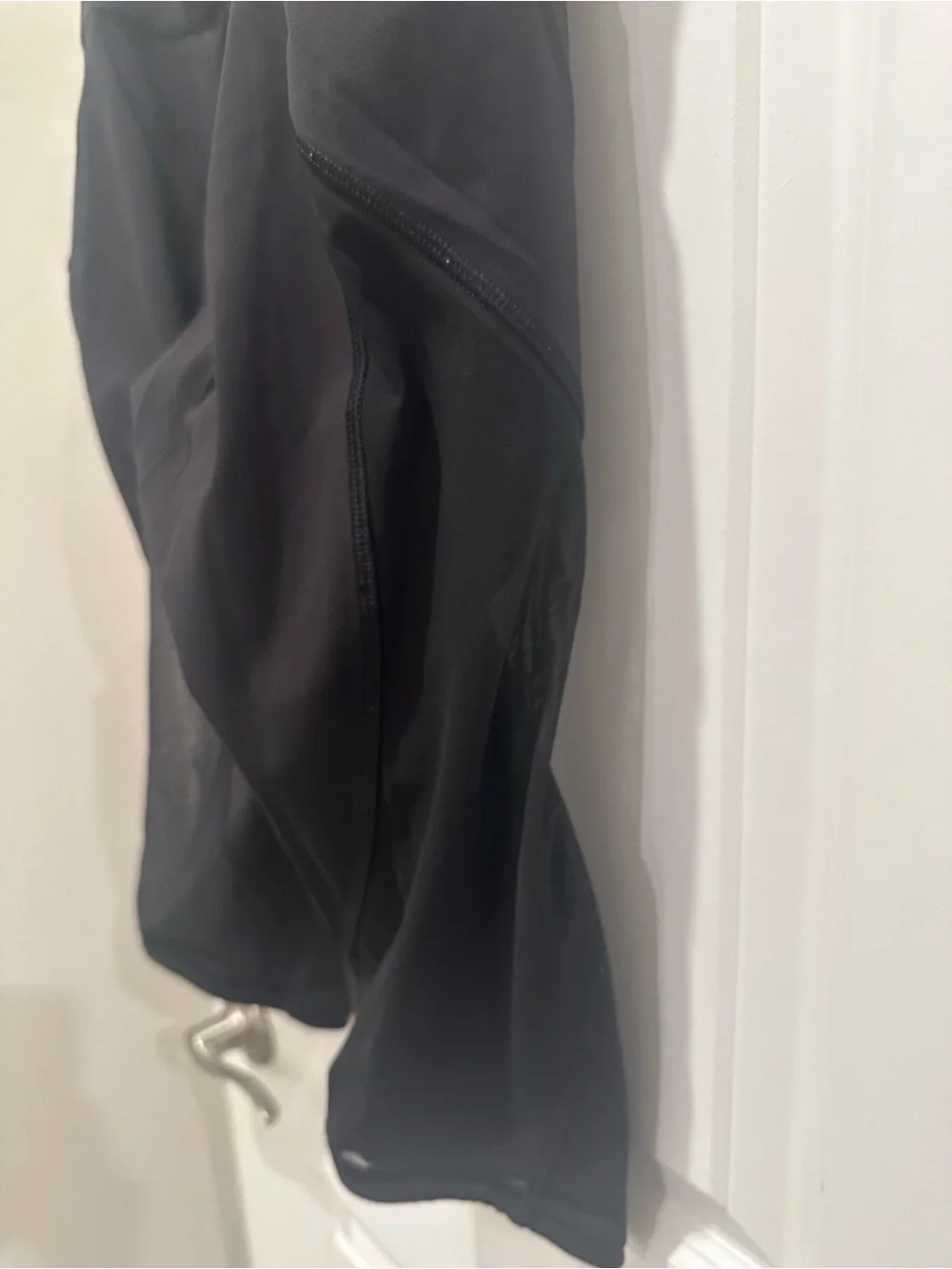 lululemon athletica Black Capri Leggings with Mesh Panels